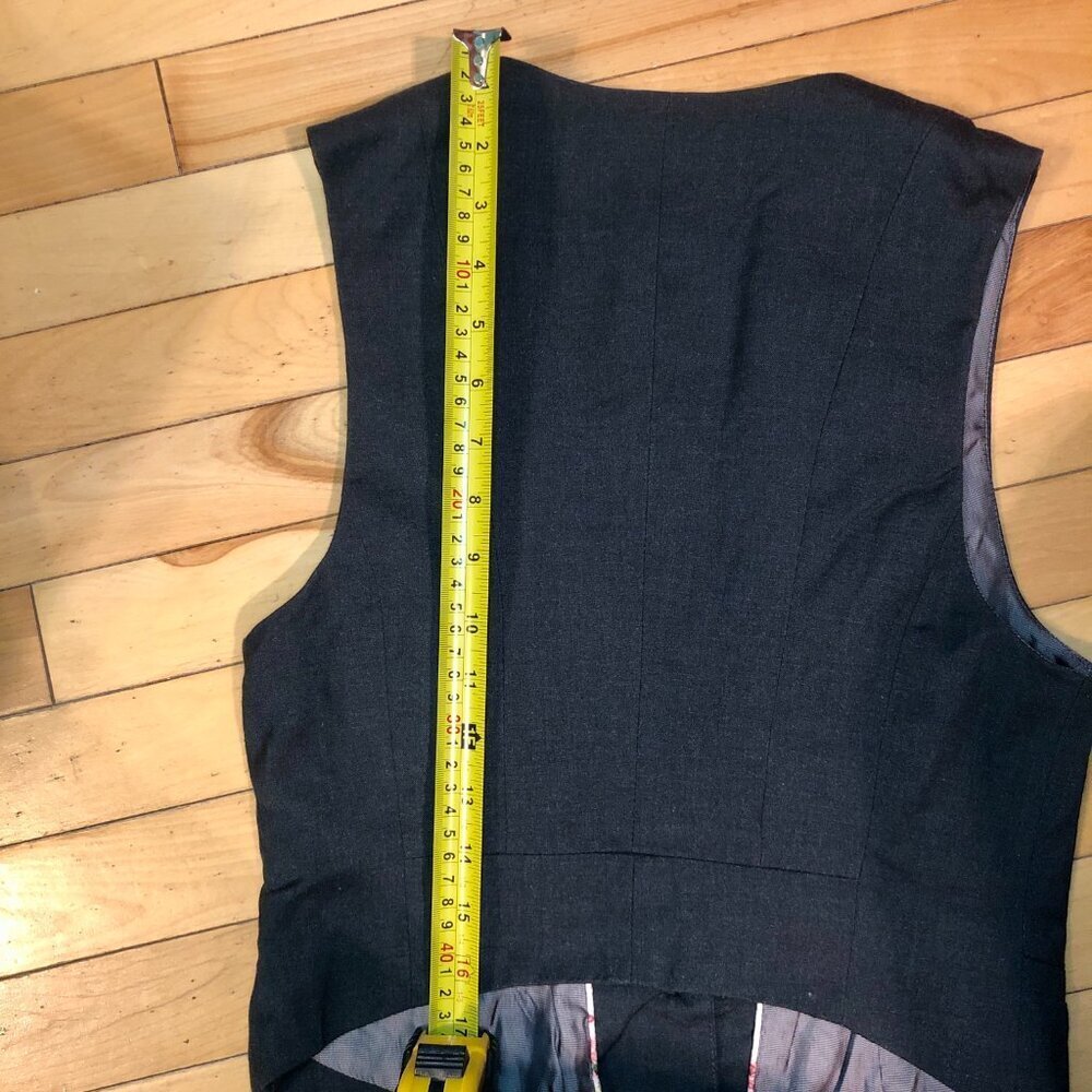 [Women's EU 36 S] VERO MODA Tailored Waistcoat Vest High-Low Hem Minimalist - Picture 10 of 10